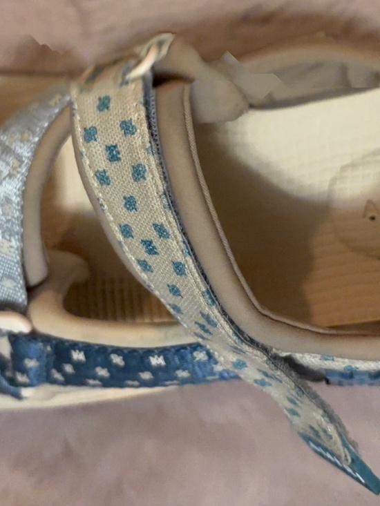 Amiri MA Paisley Sandals Light Blue/Beige Open Toe Sz 10 main image 9